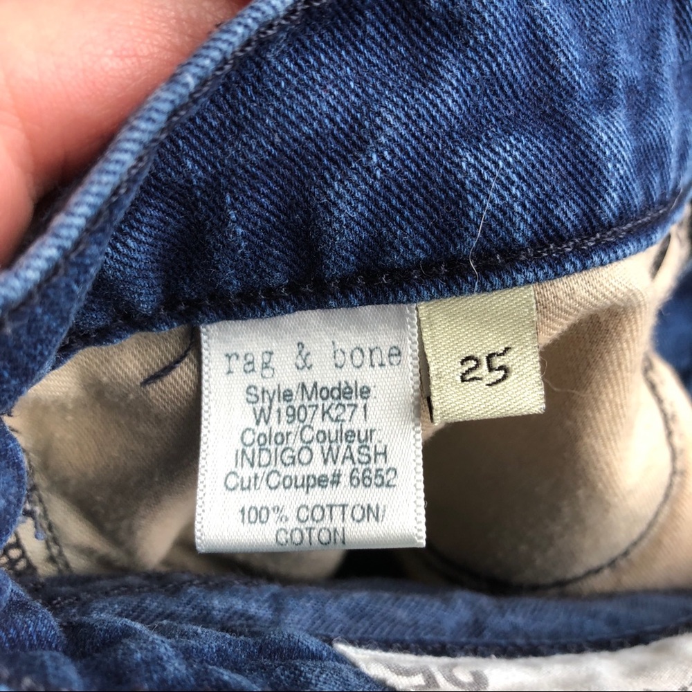 Rag & Bone Jean Short Indigo Wash 100% Cotton - Picture 4 of 8
